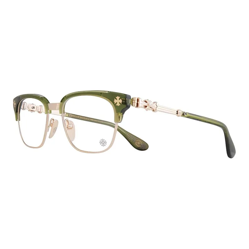 Chrome Hearts Plate Frame Irregular Shape Eyeglass Frames Unisex Multicolor-3