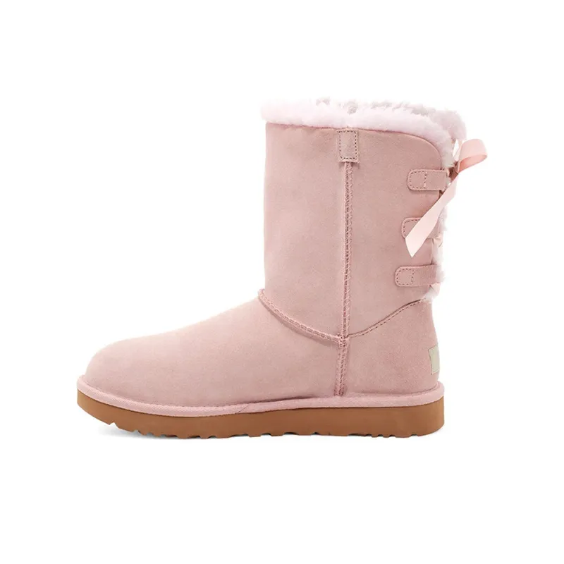UGG Short Bow Stiefel Snow Boots Crystal Pink Women's-0