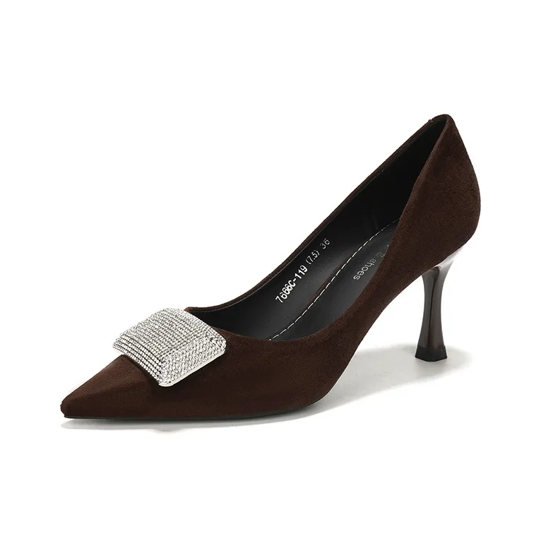 WEISHIBANGWEI Slim Heel High Heels 7.5CM Women's-0