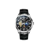 Silver Case Black Dial