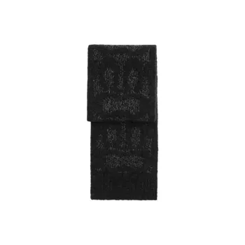 COACH Wool Blend Knit Scarves Unisex Black