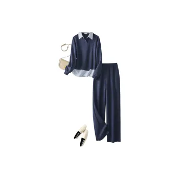 IHIMI Casual Suit Women's Navy Blue