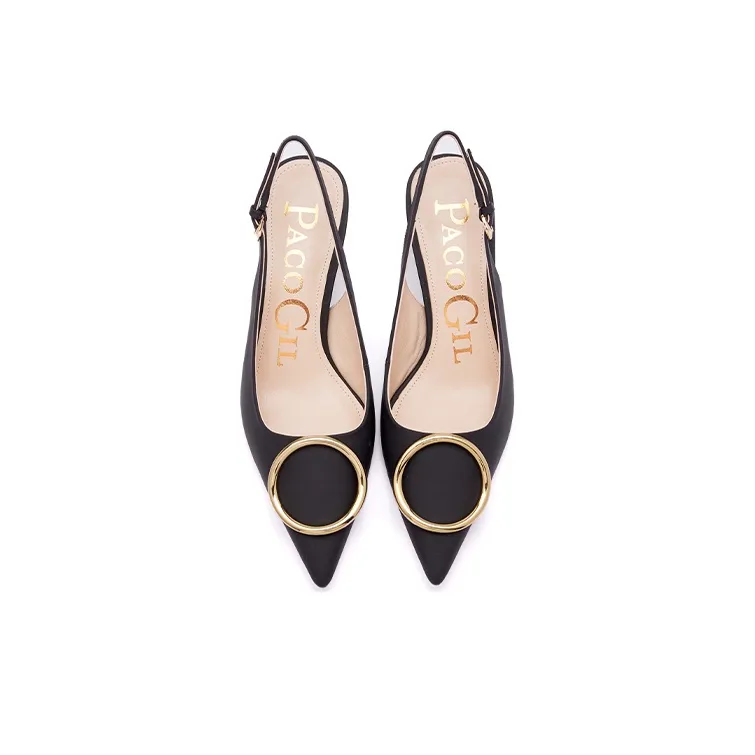 PACO GIL Slim Heel High Heels 6.0cm Women's Black-2