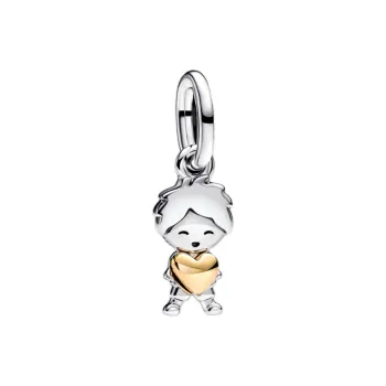 Pandora Silver Alloy 14K Gold Plated Charms / Pendants Unisex Silver