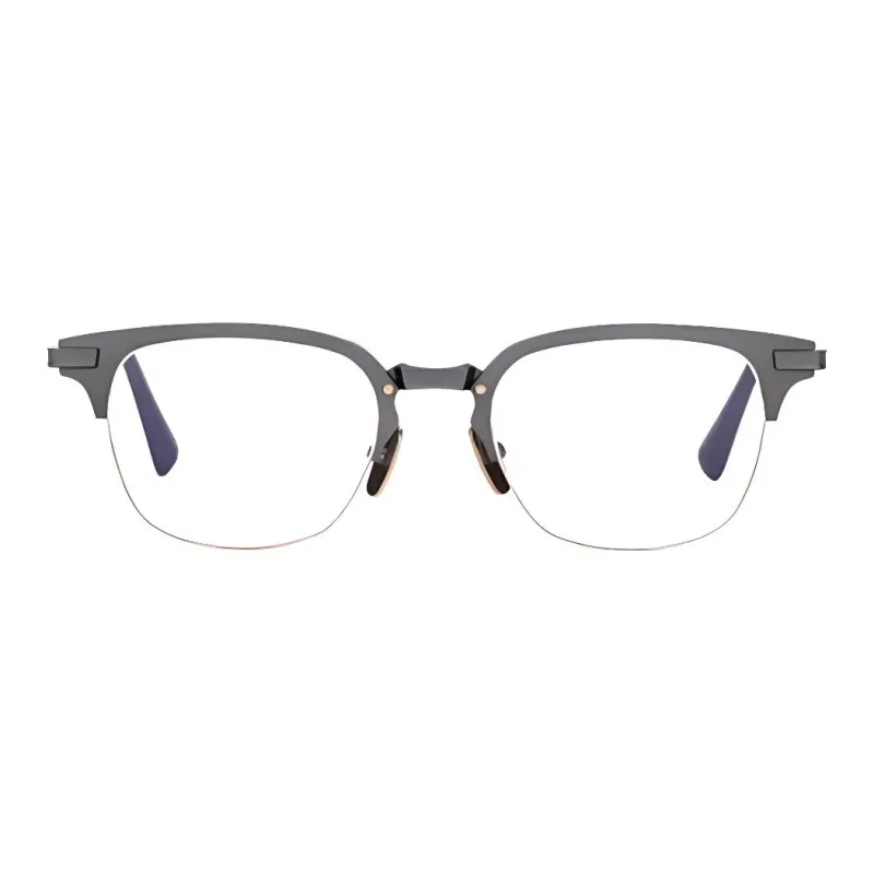DITA Plate Frame Titanium Browline Eyeglass Frames Men's Black-1
