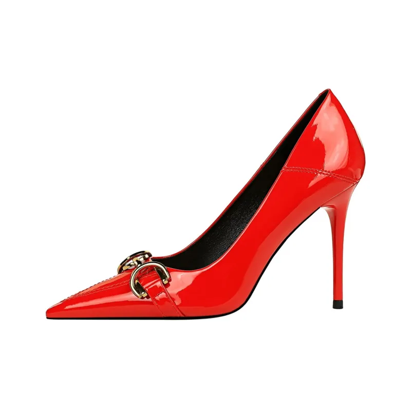 QITUMAUL Slim Heel High Heels Women's-27