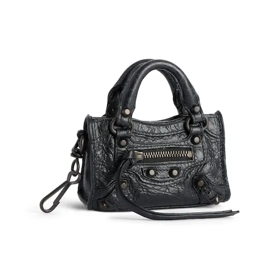 Balenciaga Lambskin, Brass Pendants Women's Black-1