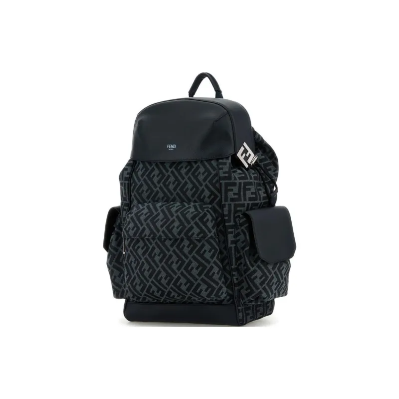 FENDI Fabric Backpack Men's Black-1