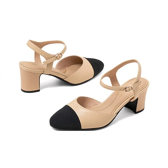 COMELY Chunky Heel High Heels 6cm Women's-8