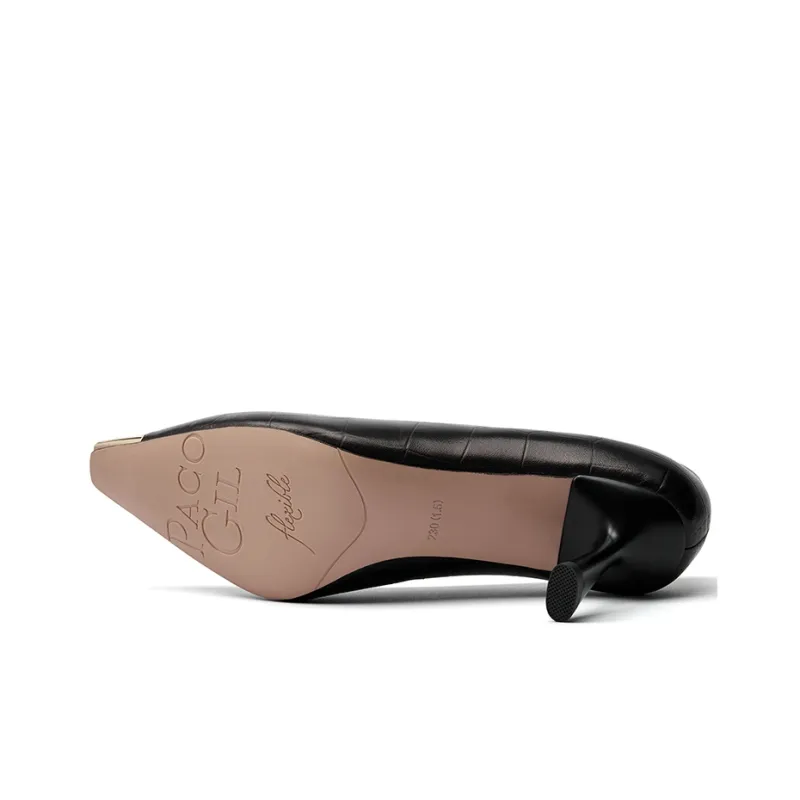 PACO GIL High Heels Women's Low-Top Black-5