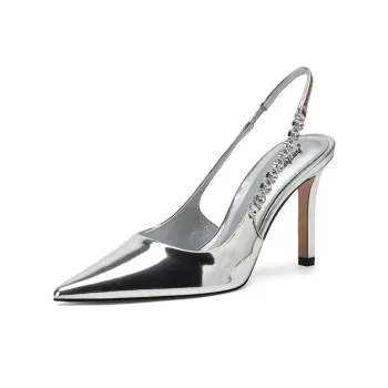 Be Good Slim Heel High Heels 7cm Women's Silver
