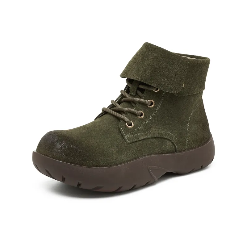 OULISASI Ankle Boots Women's Ecru/Khaki/Apricot/Purple/Army Green/Burgundy-21
