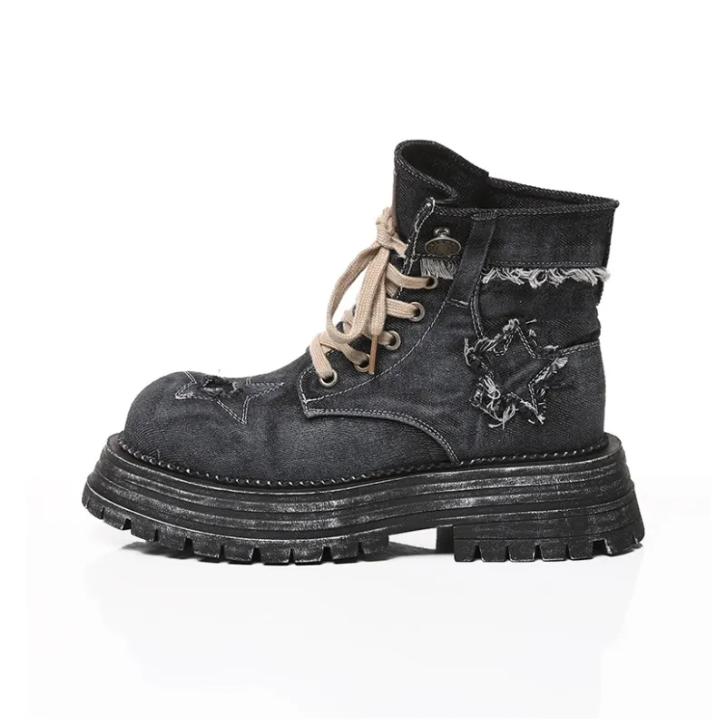POOQ Short Martin Boot 5CM Women's-0