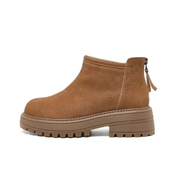 OULISASI Ankle Boots Women's Caramel/Coffee/Black