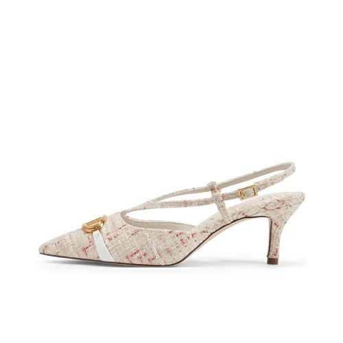 CHARLES&KEITH Slim Heel High Heels 6.1cm Women's Milk White