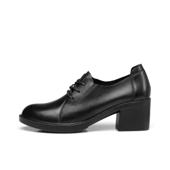 Strongman 3515 Commute Black High Heels Versatile Office Casual Shoes Women's