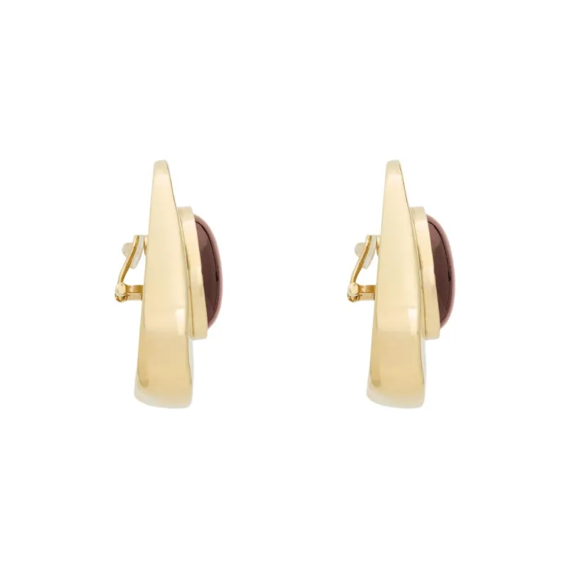SAINT LAURENT Resin, Metal Earrings Unisex Red-2