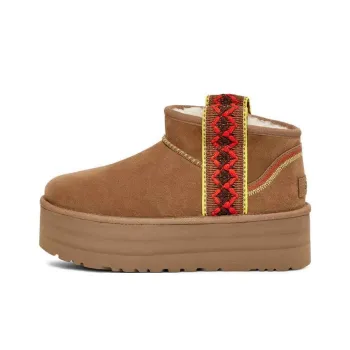 UGG Classic Ultra Mini Braid Boot Chestnut Women's