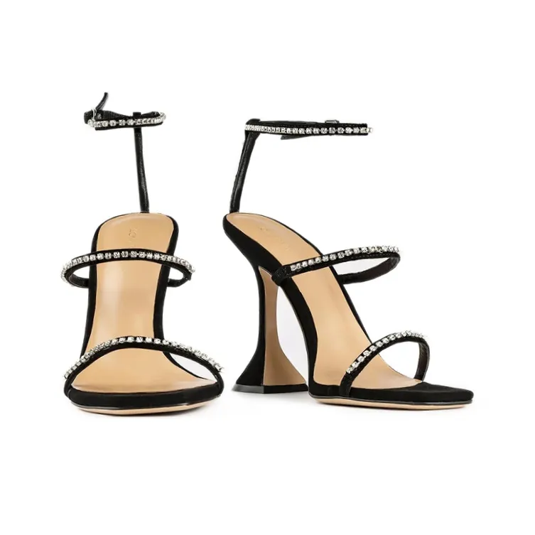 Tony Bianco Flared Heel High Heels 10.5cm Women's Black-2
