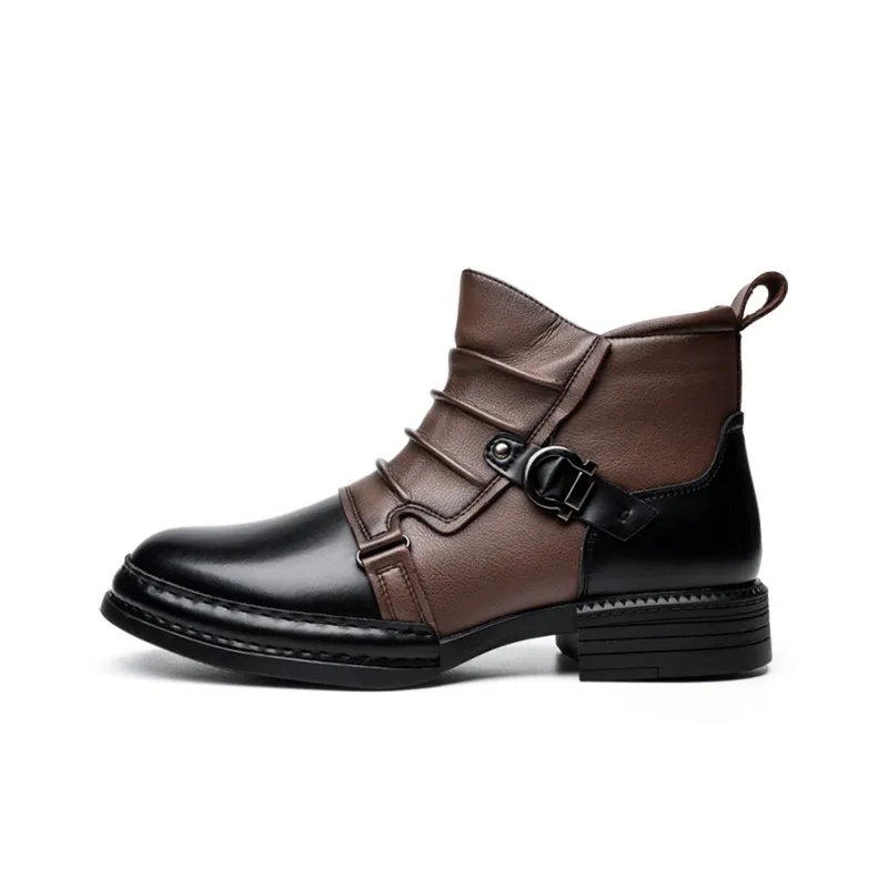 YEDANI Ankle Boots Men Black/Brown-6