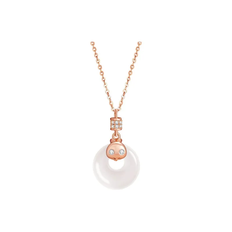 Strange Snow Chalcedony Necklaces Unisex-9