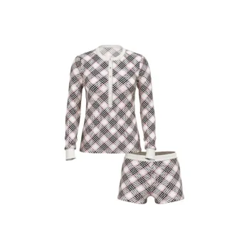 Victoria's Secret Thermal Short Pajama Set / Print Pajama Set Women's Pink Plaid