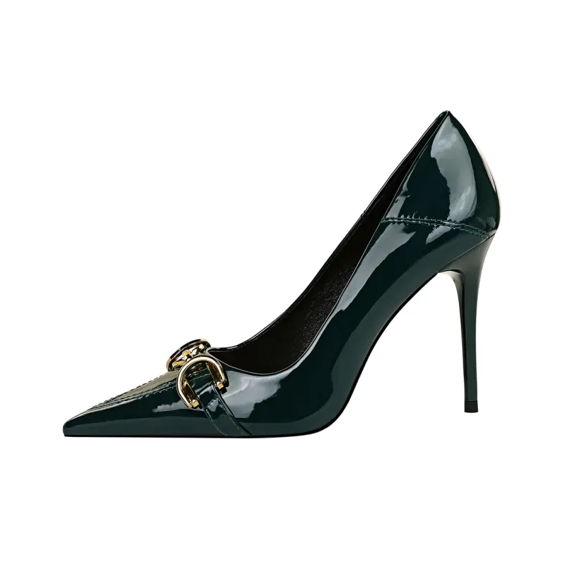 QITUMAUL Slim Heel High Heels Women's-21