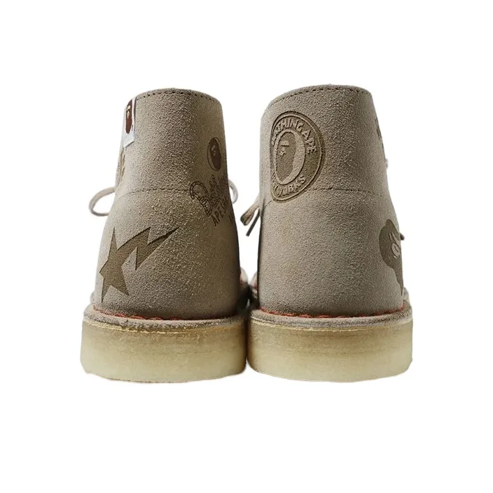 Clarks x A BATHING APE Ankle Boots Men's Ivory White-2