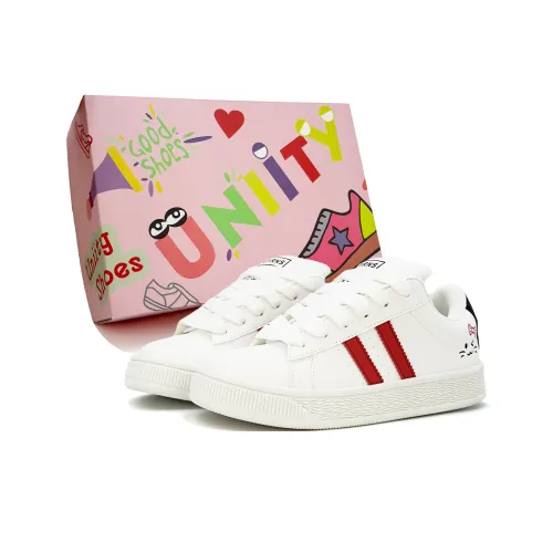 UNIITY Skateboard Shoes Women's Low Top White Red
