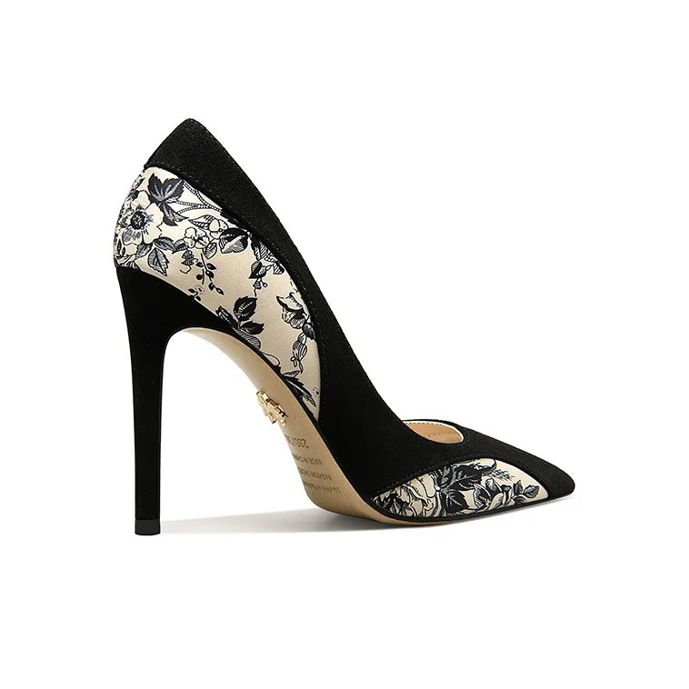 Lily Wei Chaya Slim Heel High Heels 10cm Women's Black-1