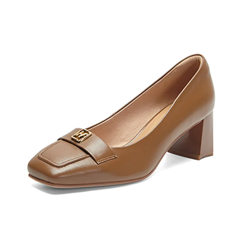 PT'SON Chunky Heel High Heels 5.8cm Women's-5