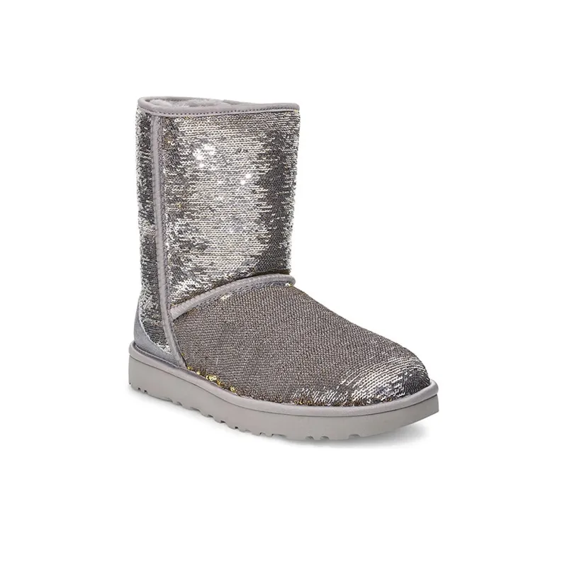 UGG Classic Short Cosmos Sequin Silver Women's-2