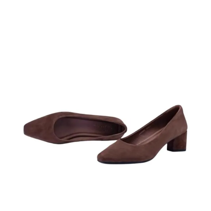 Satchi Chunky Heel High Heels 5cm Women's Coffee-3