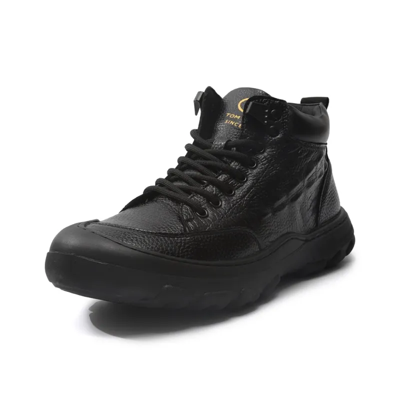 TOM TAILOR Cool Black Urban Techwear Boots Thermal Snow Boots Men's-2