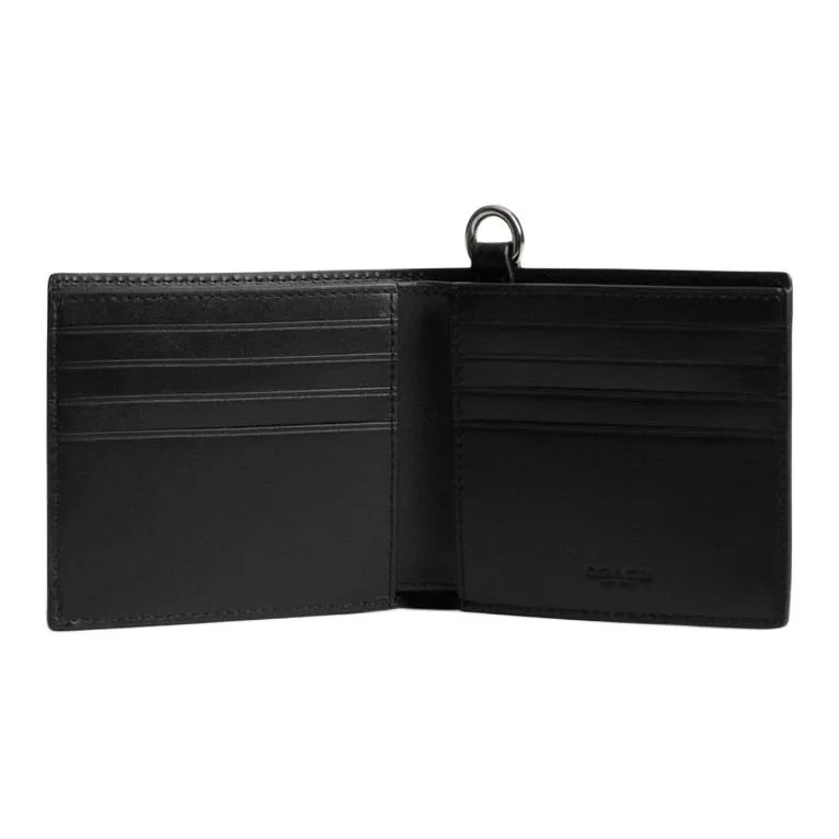 COACH Coated Canvas Wallet Mini Women's Charcoal-2