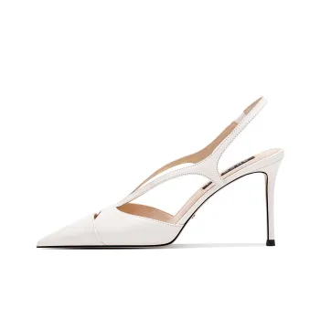 Shesrim Slim Heel High Heels 8.5cm Women's Milk White