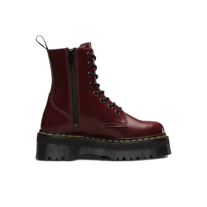Dr.Martens Short Mid-Calf Martin Boot Unisex Red-1