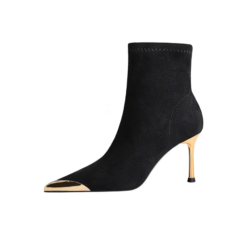Dunnu Ankle Boots 8CM Women's Black-1