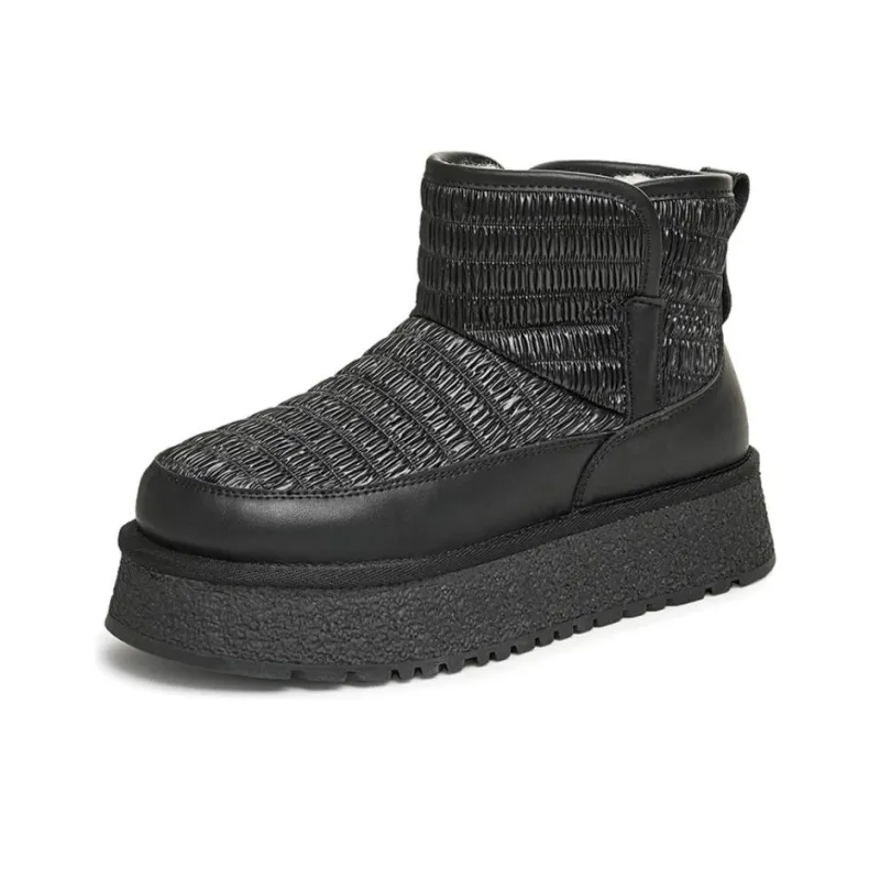 TATA Snow Boots Women's Ecru, Black, Silver-7