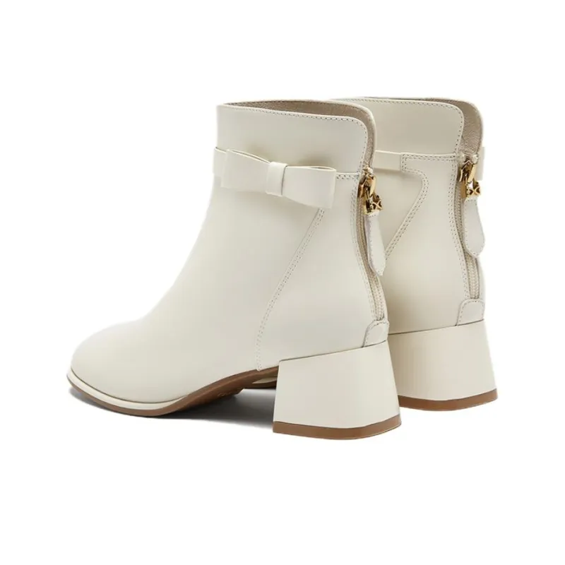 BASTO Ankle Boots Women's Black/Ecru/Apricot-7