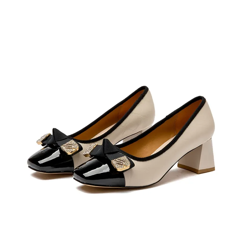 Guci Tianlun GuQiheAven Chunky Heel High Heels 5cm Women's-2
