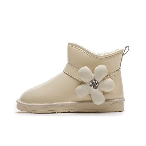 GRACEGIFT Snow Boots Women's Beige Yellow