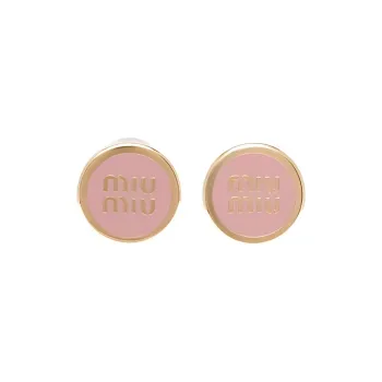 MIU MIU Enamel Earrings Women's Pink
