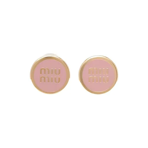 MIU MIU Enamel Earrings Women's Pink