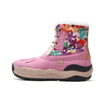 U.IN Plants & Flowers Snow Boots Women's Purple/Dark Gray/Orange