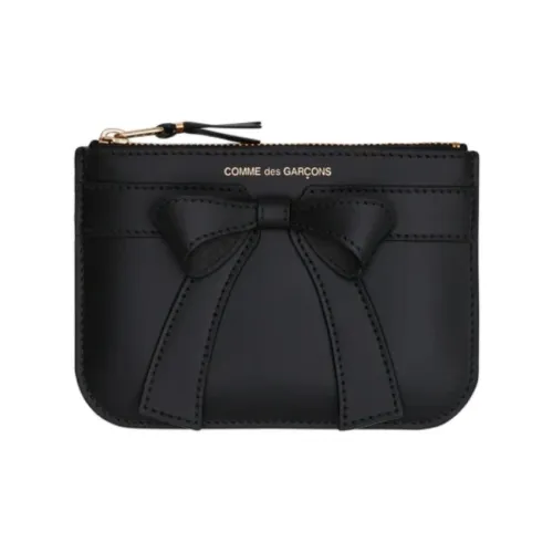 CDG Cow Leather Wallet Women's Black