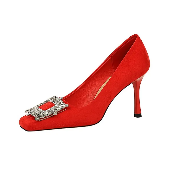 BIGTREE Slim Heel High Heels Women's-0