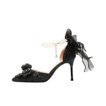 TADSW Black Swan Series Slim Heel High Heels 8cm Women's Black