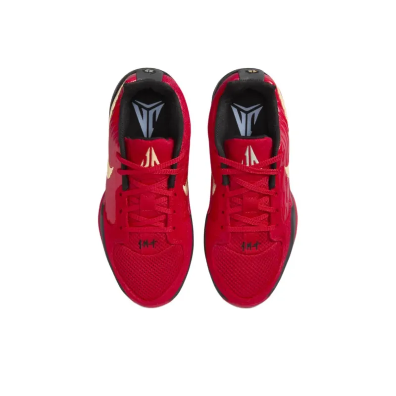 Nike Ja 2 Anti Slip Wear Resistant Low Top Children's Basketball Shoes Red Unisex-3
