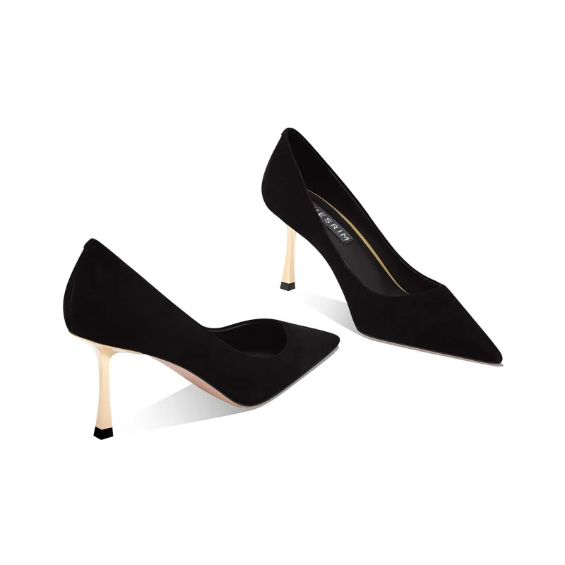 Shesrim Slim Heel High Heels 7.5cm Women's Black-2